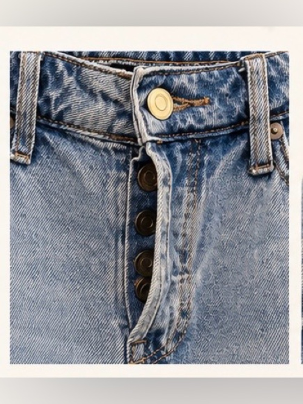 ☀️H&M Divided Light Wash High-Rise Denim Bermuda Shorts | Size 2 - Picture 5 of 11
